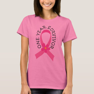 Cáncer de mama Sobreviviente de un año camiseta de