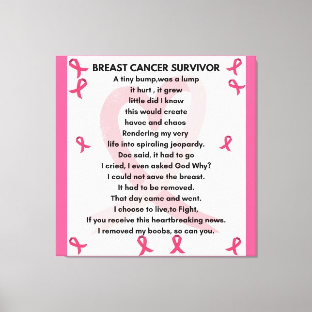 CÁNCER DE MAMA SUPERVIVIENTE Arte Muro (Anverso)