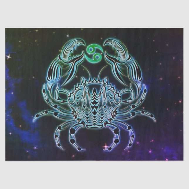 cáncer de papel de tejido zodiaco cangrejo (Anverso)