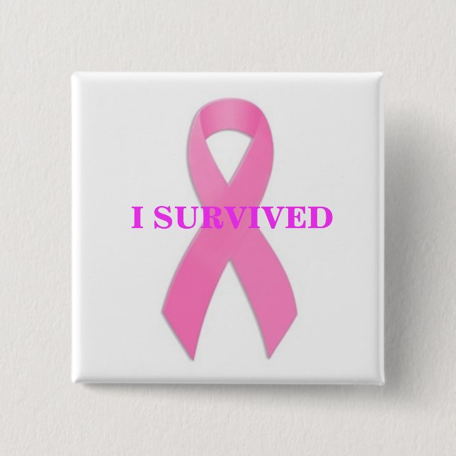 Cáncer de pecho Awarness sobreviví el botón (Anverso)