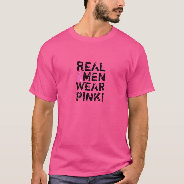Cáncer de pecho - camiseta real del rosa del (Anverso)