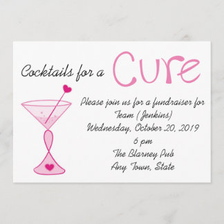 Cáncer de pecho/cócteles para una invitación de la