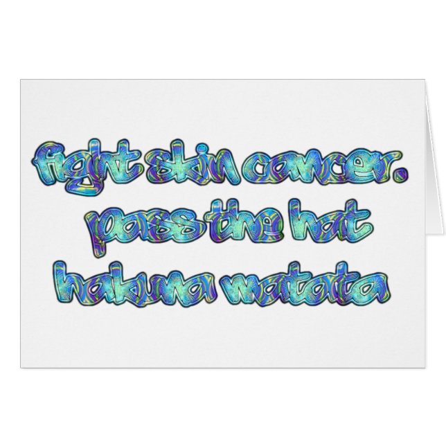 CÁNCER DE PIEL DE LUCHA Hakuna Matata pasar el Gor (Anverso (Horizontal))