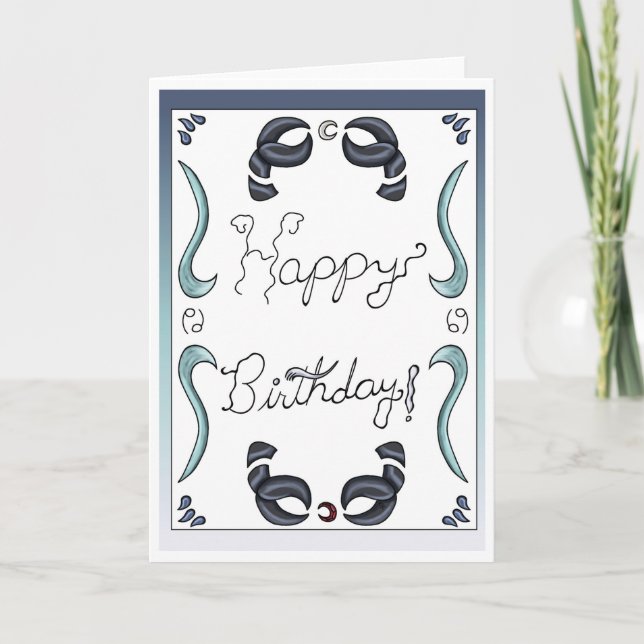 Cáncer de tarjeta de cumpleaños Zodiac (Anverso)