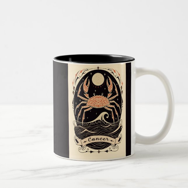 Cáncer de taza Arte Zodiaco Celestial (Derecha)