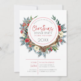 Cáncer de venado con flores de Navidad correa