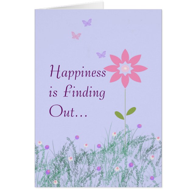 Cancer Gone Card with Flowers & Birds (Frente)