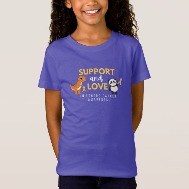 cáncer infantil. apoyo. amor. Camiseta de chicas (Anverso)