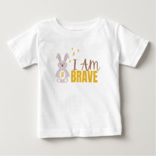 cáncer infantil. Soy valiente. Camiseta para bebés