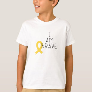 cáncer infantil. Soy valiente. Camiseta para niños