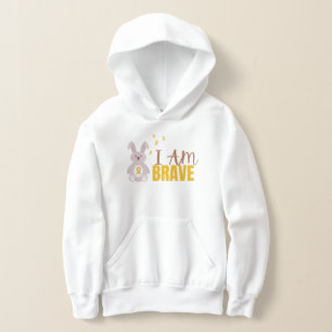 cáncer infantil. Soy valiente. Sudadera con capuch