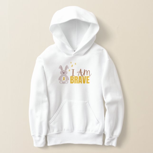cáncer infantil. Soy valiente. Sudadera con capuch (Distribución )