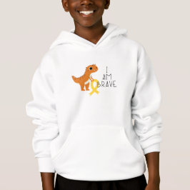 cáncer infantil. valiente. Sudadera con capucha de