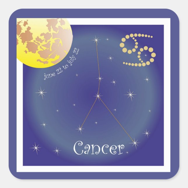 Cancer June 22 to de July de 22 pegatinas (Anverso)