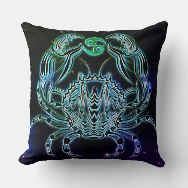 cáncer la almohada cangrejo zodiaco (Anverso)