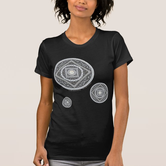 Cáncer Mandala Camisa Oscura de las Mujeres (Anverso)