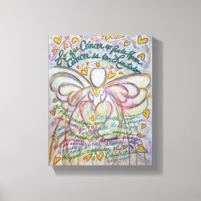 Cáncer No Puede Hacer Angel Canvas Pintura de Arte (Anverso)