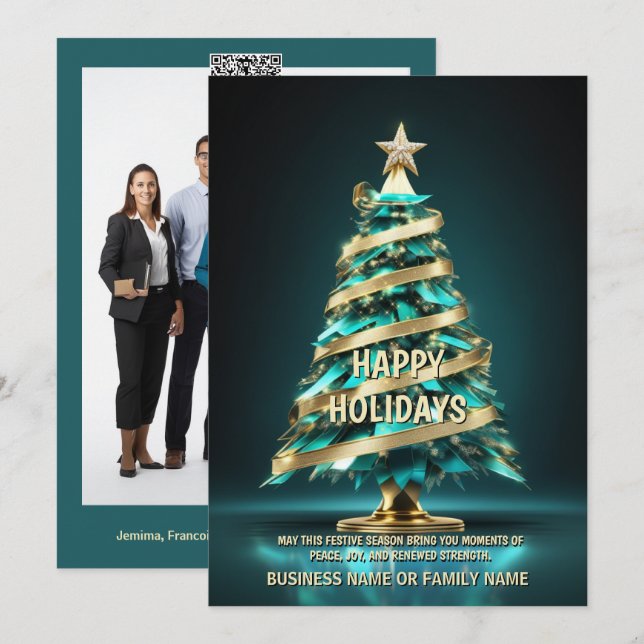 Cáncer ovárico Árbol de Navidad oncología de cinta (Anverso / Reverso)
