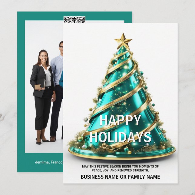 Cáncer ovárico verde azulado árbol de Navidad mode (Anverso / Reverso)