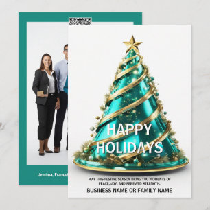 Cáncer ovárico verde azulado árbol de Navidad mode