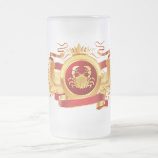 Cáncer rojo del barón "zodiaco" taza del vidrio