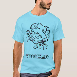 Cáncer Rótulo Zodiaco Camiseta (Transparente)