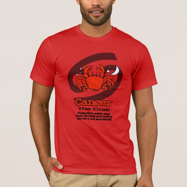 Cáncer "The Crab" zodiac astro camiseta de hombres (Anverso)