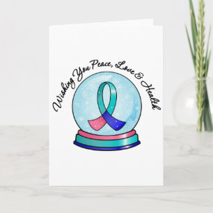 Cáncer tiroideo Feliz Navidad Snowglobe