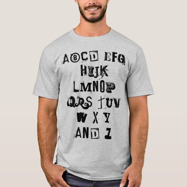 Canción alfabética (letras con problemas) camiseta (Anverso)
