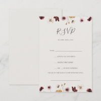 Canción Beige de Copper Burgundy Wildflower RSVP