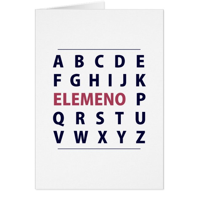 Canción de Alphapbet ELEMENO del inglés (Frente)