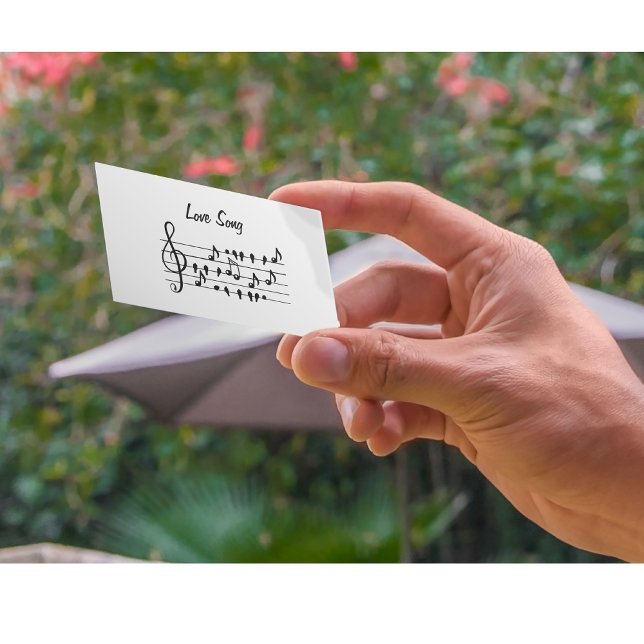 Canción de amor, pájaros sentados entre notas musi (Subido por el creador)