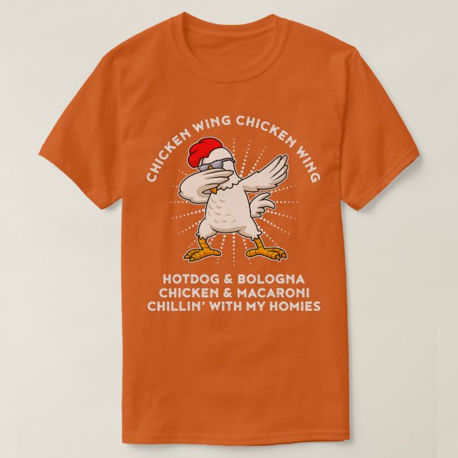 Canción de la camiseta del ala de pollo con ala de (Diseño del anverso)