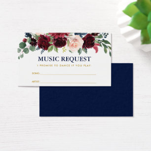 Canción de la canción Floral Burgundy Blue Boda Mu