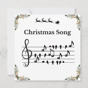Canción de Navidad Pájaros Musicales Arte de Holly