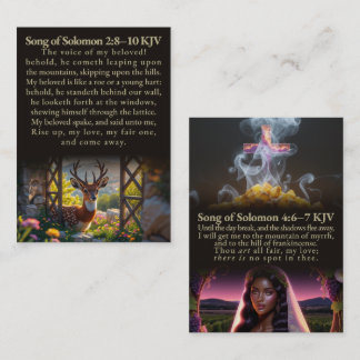 Canción de Solomon 2:8-10 y caja de tarjetas KJV 4