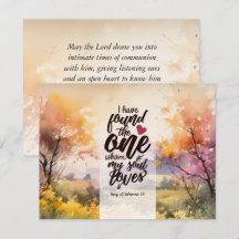 Canción de Solomon 3:4 Encontré la tarjeta de una