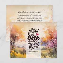 Canción de Solomon 3:4 Encontré la tarjeta de una 