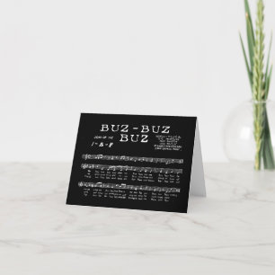 CANCIÓN DEL ~ DE BUZ-BUZ-BUZ DE LA TARJETA DE NOTA