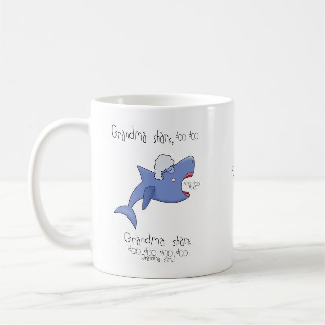 Canción del tiburón del bebé, taza del regalo del (Izquierda)