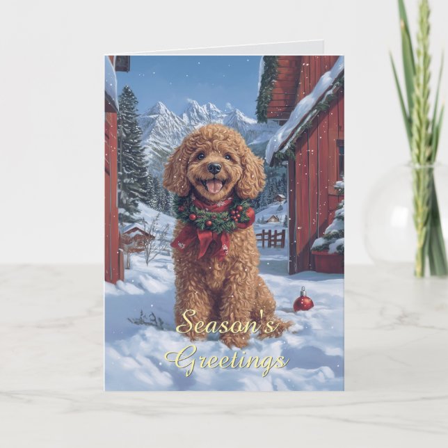 Canción en la tarjeta de Navidades de nieve (Anverso)