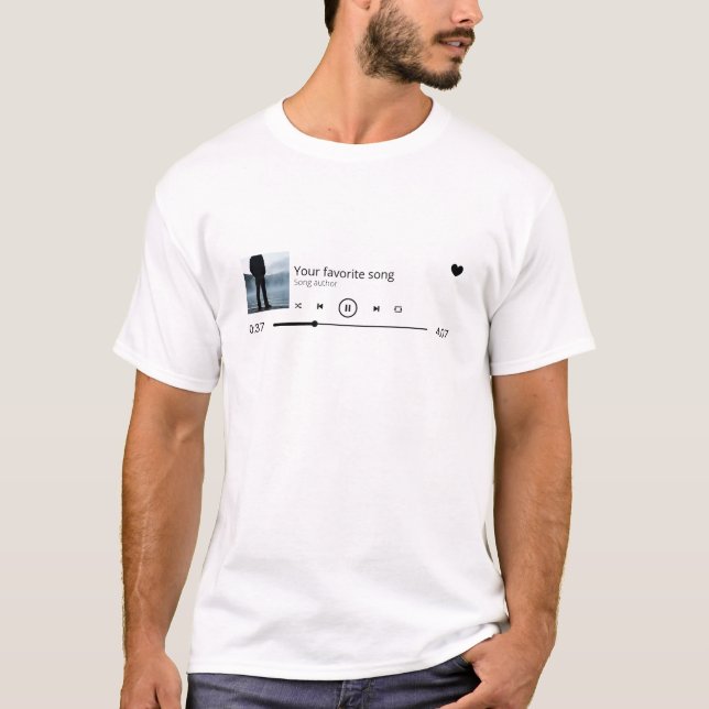 Canción personalizada, camiseta de aficionados a l (Anverso)
