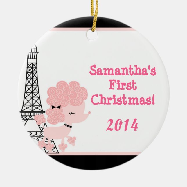 Canción rosada en París Ornamento de nombre person (Frente)