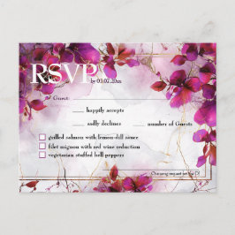 Canción y menú Fuchsia Encantamiento: acuarela