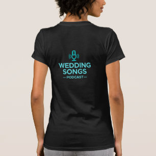 Canciones bodas Logotipo de podcast camiseta negra