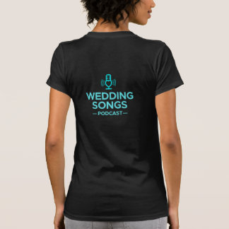 Canciones bodas Logotipo de podcast camiseta negra
