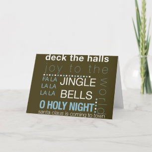 Canciones del navidad en azul y Brown