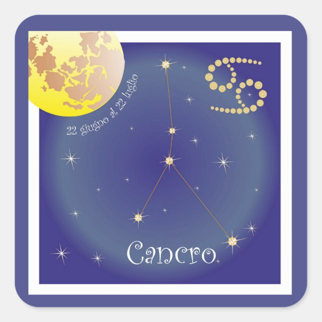 Cancro 22 al de 22 pegatinas giugno luglio (Anverso)