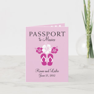 Cancun, Boda de México Invitación a pasaporte