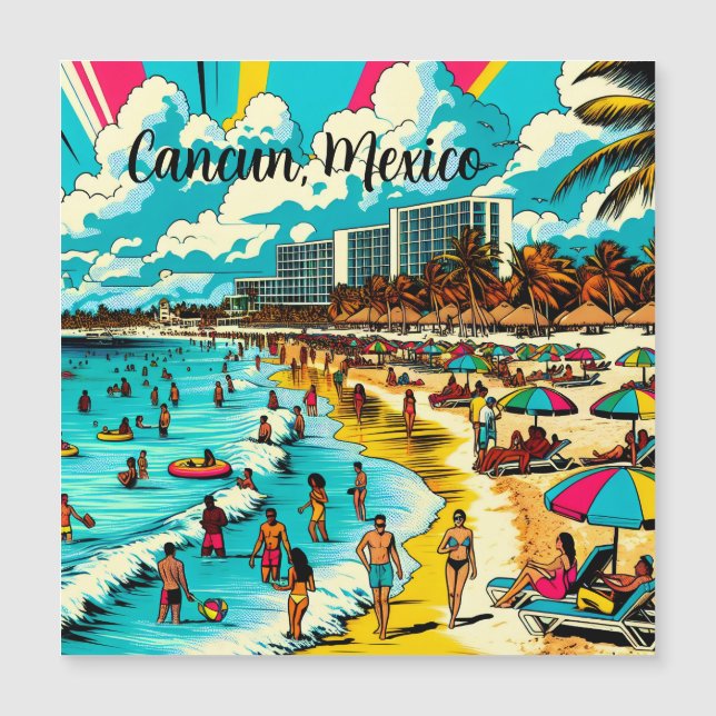 Cancún, México con una vibe de arte pop (Anverso)
